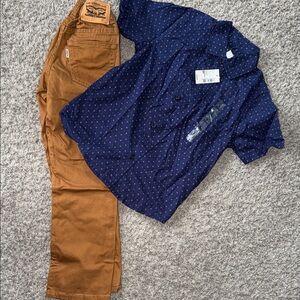 Levi's Kids Corduroy Set in Navy and Brown